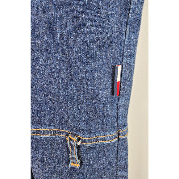 Vintage 90s Y2K Tommy Hilfiger Denim Blue Jean Snap Front Dress Women’s Size L - Picture 9 of 12